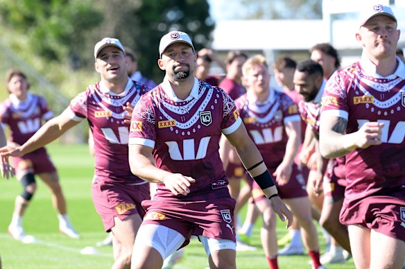 Gehamat Shibasaki trains with the Queensland team.