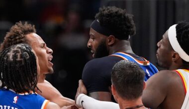 Australian basketball star Dyson Daniels ejected after fiery brawl in Atlanta Hawks’ blow-out loss to New York Knicks