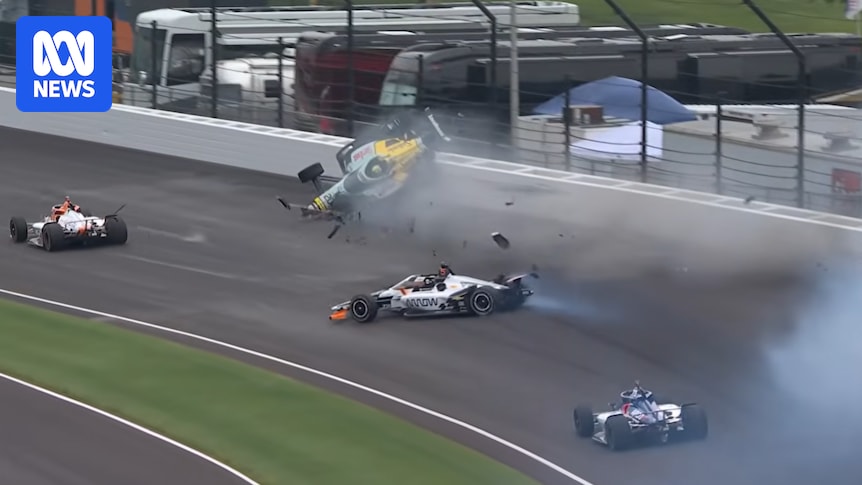 Massive 350kmh crash rocks Indy 500 practice with front-row qualifier Alexander Rossi sent to hospital