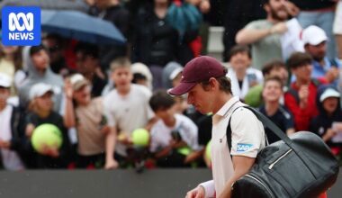 Alex De Minaur destroys racquet in Italian Open exit as Novak Djokovic also out