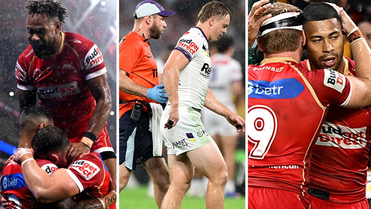 Dolphins def. Melbourne Storm, Round 8, Jack Bostock, Hamiso Tabuai-Fidow, Tyran Wishart injury, Sua Fa’alogo try