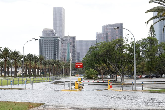 The entrance to the car park on Victoria Ave in Perth CBD. Picture: Sandra Jackson