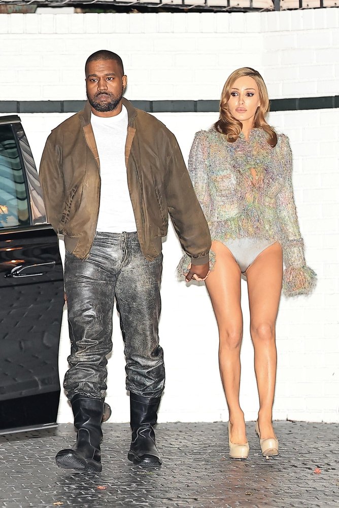 Kanye West and wife Bianca Censori were spotted leaving a late-night dinner following a photoshoot at Chateau Marmont in Los Angeles, California. 