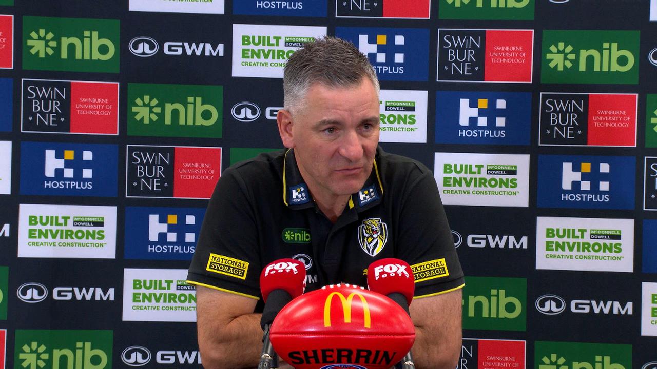 AFL news 2026: Adem Yze press conference video after Richmond 114-point loss to Sydney Swans, Dean Cox lauds Charlie Curnow