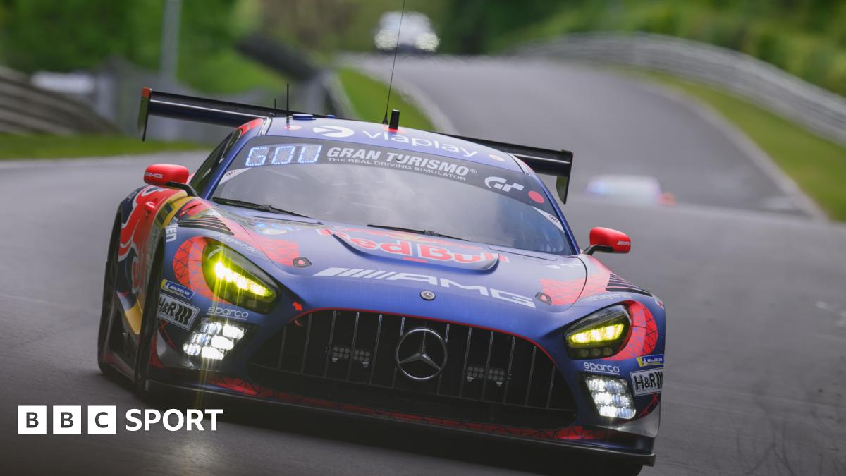 The Mercedes-AMG GT3 of Max Verstappen, Lucas Auer, Jules Gounon and Daniel Juncadella during the Nurburgring 24 Hours race
