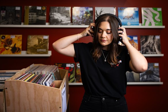 Lily Wilson, 30, finds metalcore music to be therapeutic. “It can be nice to listen to something that’s angry and feel that sense of release,” she says.