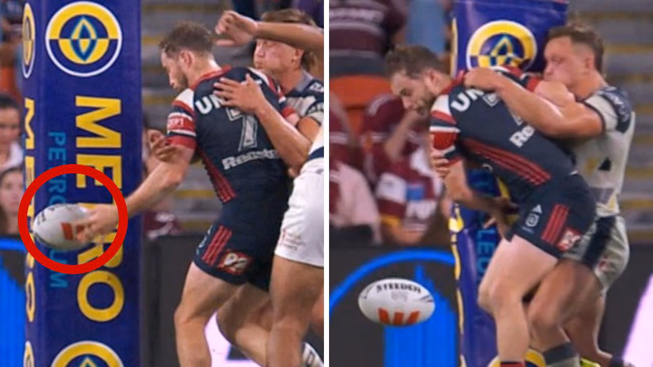 NRL 2026: Fans fume over controversial sin bin as Roosters denied try in Cowboys defeat