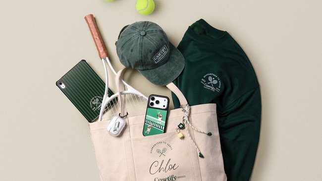 Casetify Tennis Balls Snappy BioVeg Wallet, $61.99