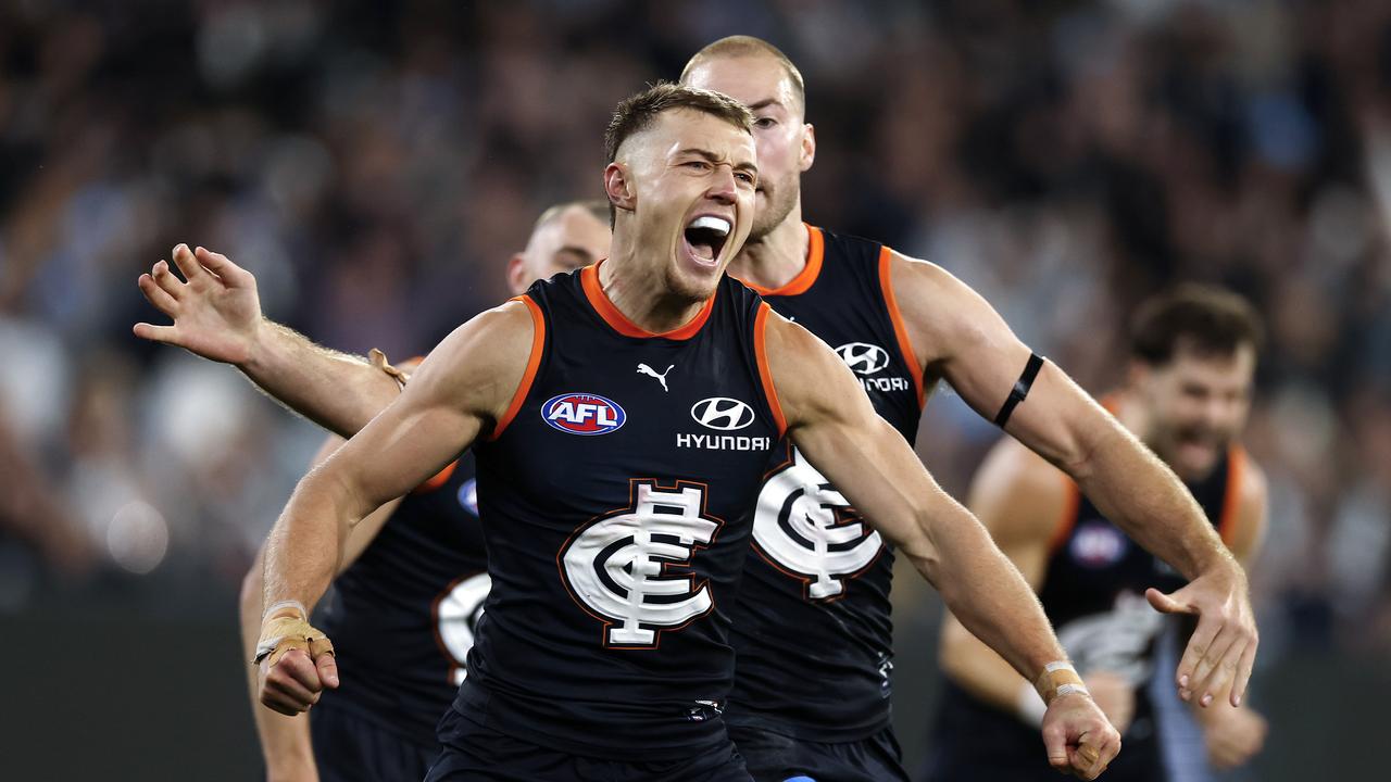 AFL 2026: Patrick Cripps says match-winning goal against Geelong was an “out of body experience”, Graham Wright says Cripps will not be traded