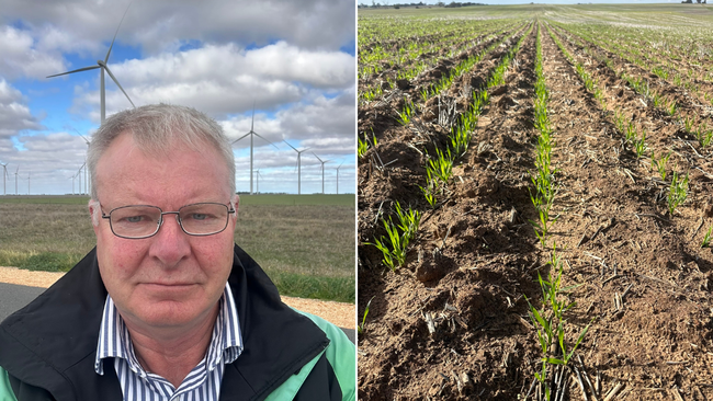 Ross Johns (L) warned of reduced yield if the fertiliser shortage continues.