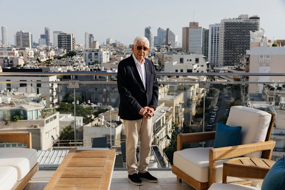 Sir Frank Lowy in Tel Aviv, where he lives most of the year, in 2024.