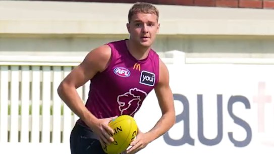 Brisbane Lions footballer Koby Evans.