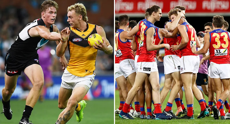 Sam Skinner in action for Port and Brisbane.