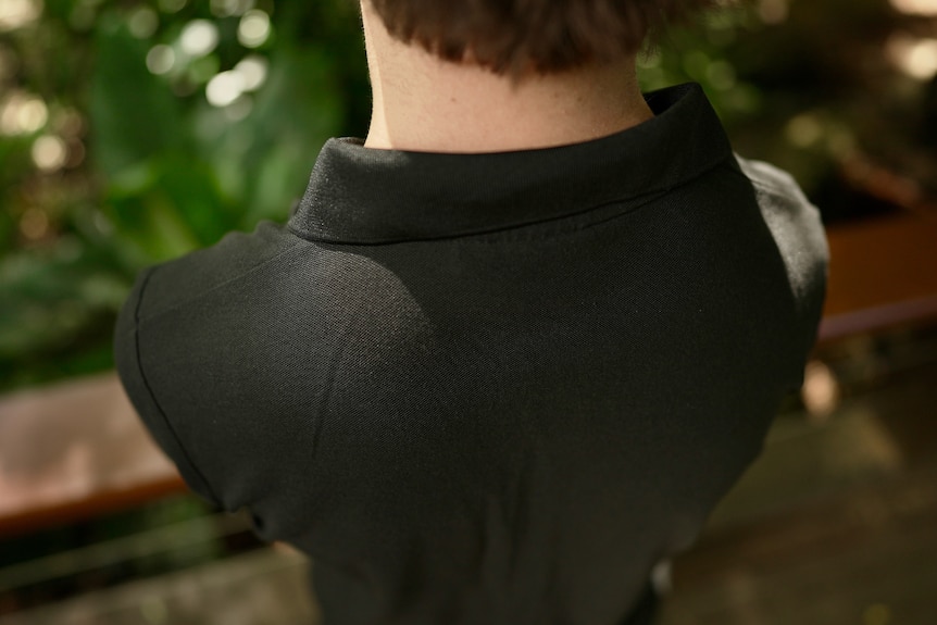 The back of a man's neck