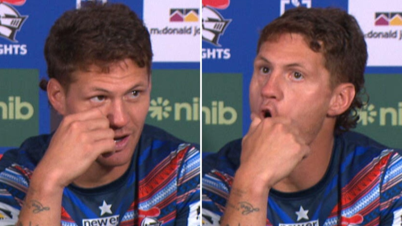Kalyn Ponga finds out Tom Dearden is out of State of Origin game 1, Newcastle Knights press conference, video, reaction