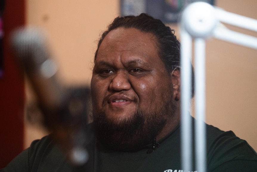 A Port Augusta broadcaster at a local radio station.