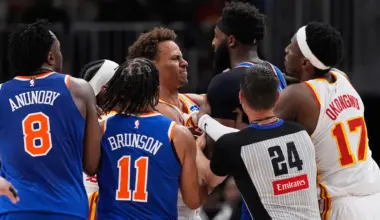 Australian star Dyson Daniels ejected as Atlanta Hawks end NBA season with 51-point loss to New York Knicks
