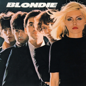 Album cover featuring the band members of Blondie standing in a line