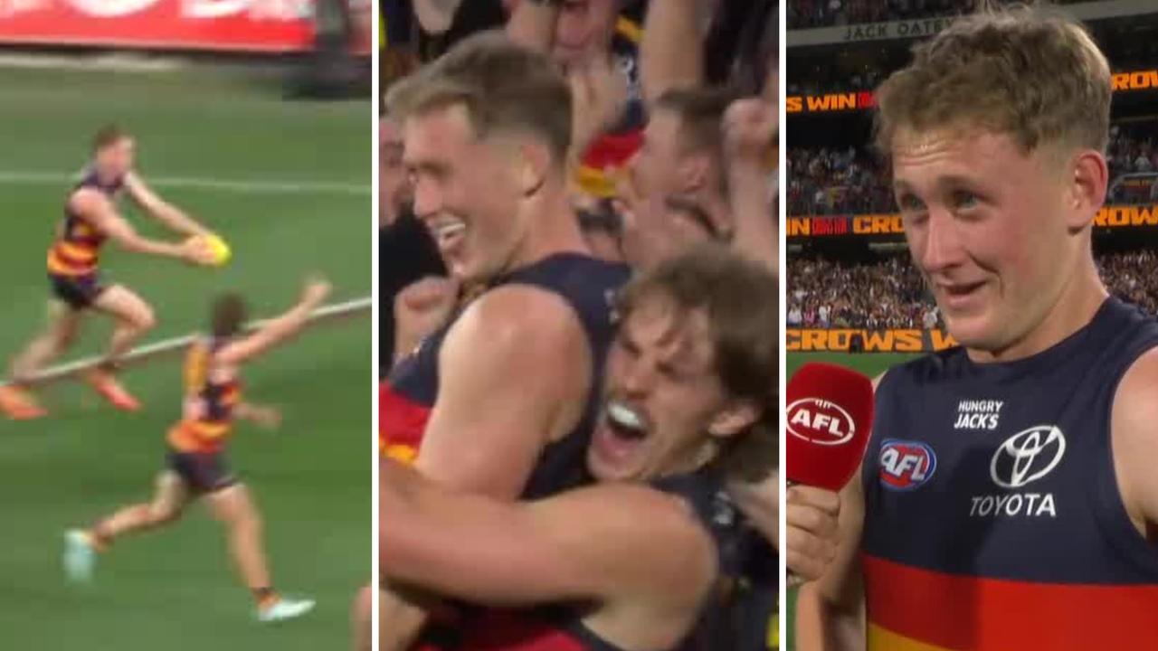 Brayden Cook kicks winning goal in Showdown 59, Adelaide Crows vs Port Adelaide Power, Joe Berry goal in final minute, reactions, interview, latest news