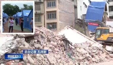 Trapped 91yo man rescued after earthquake brought down buildings, killing two people, in China