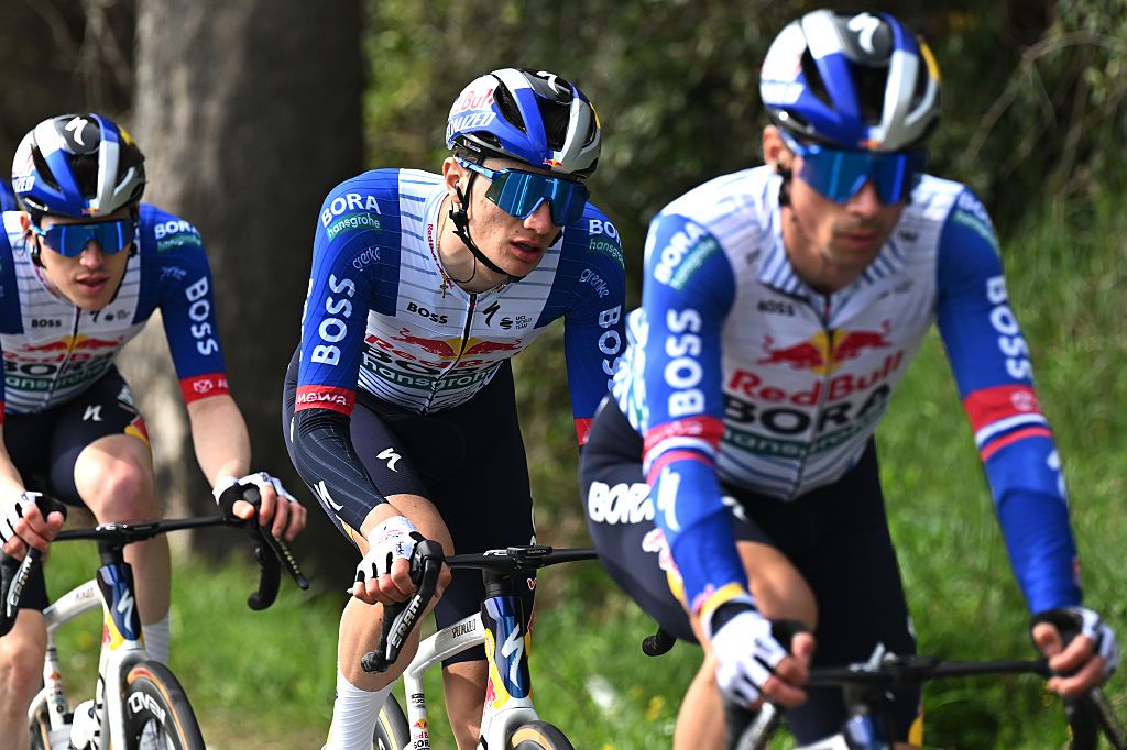 Giulio Pellizzari and Red Bull - BORA - hansgrohe competes during the 61st Tirreno-Adriatico 2026