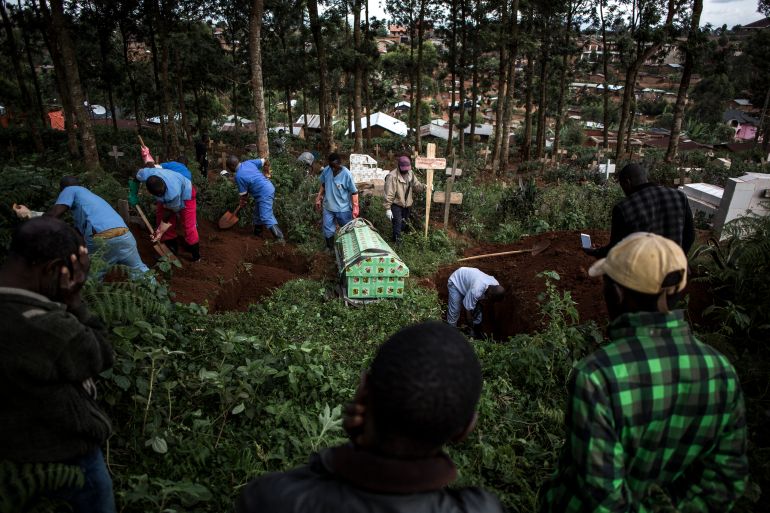 Health experts emphasise that rapid action is essential. Unsafe burials, Health experts emphasise that rapid action is essential. Unsafe burials, delayed reporting, and limited access to healthcare facilities all contribute to the risk of widespread transmission [JOHN WESSELS / AFP]