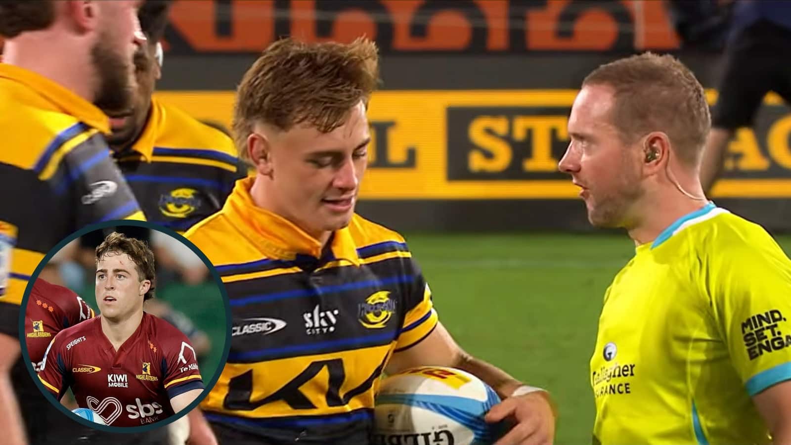 Ruben Love hilariously admonished by Test ref in Super Rugby Pacific