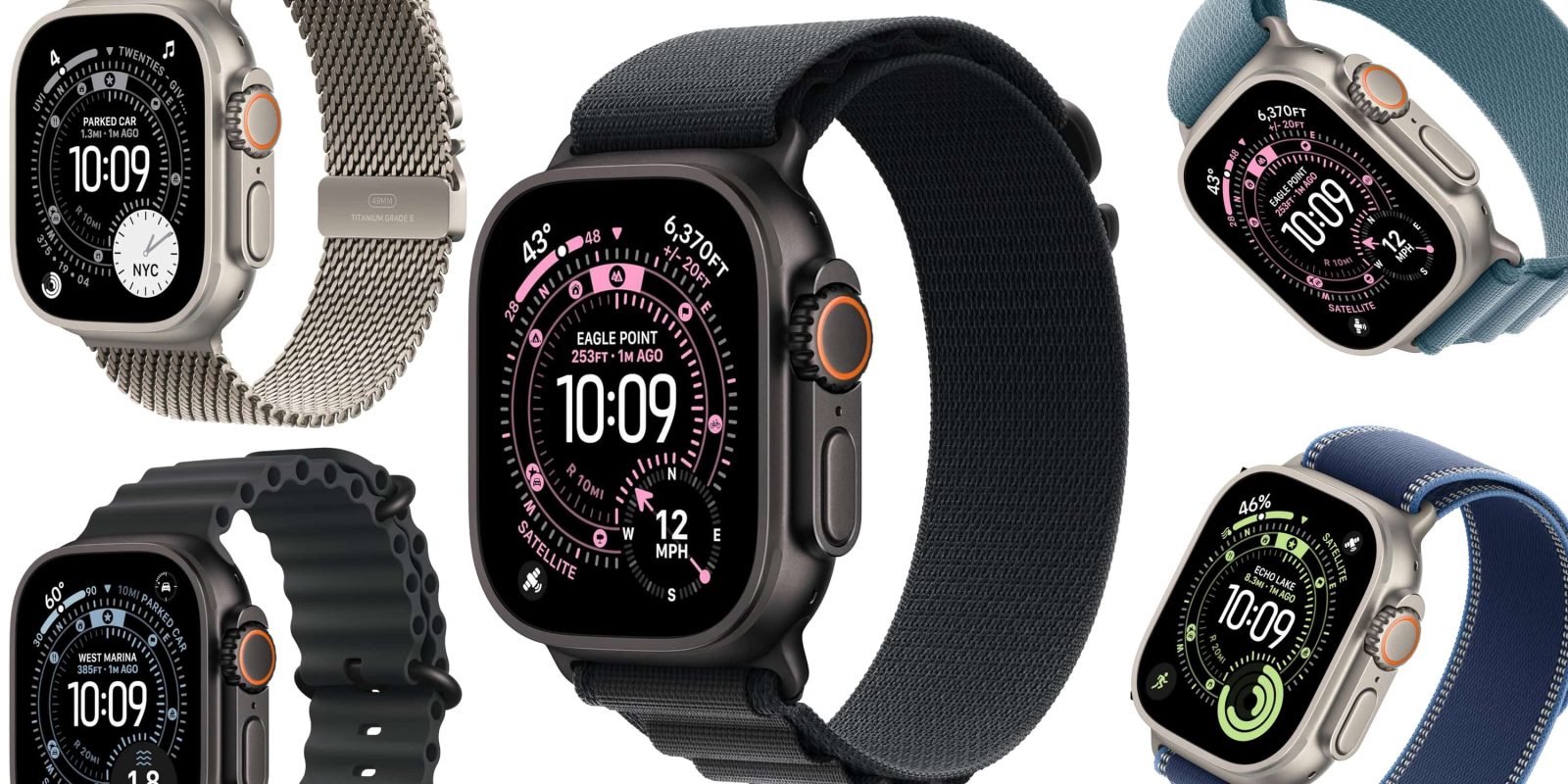 A group of smart watches