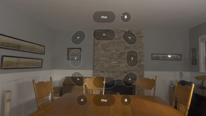 Vision Pro interface for controlling wheelchair.