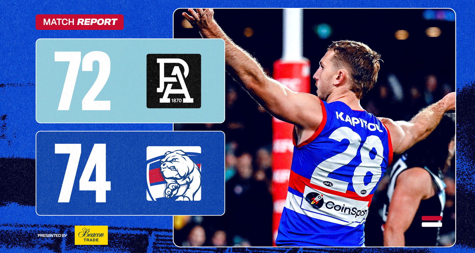 AFL Match Report: Dogs prevail in thriller