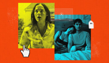scenes from horror movies 'Backrooms' and 'Obsession'
