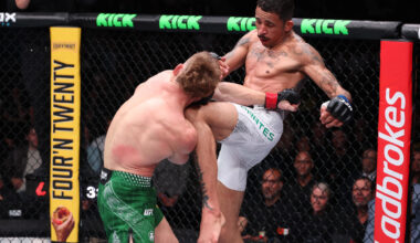 Carlos Prates hits JDM with knee at UFC Perth