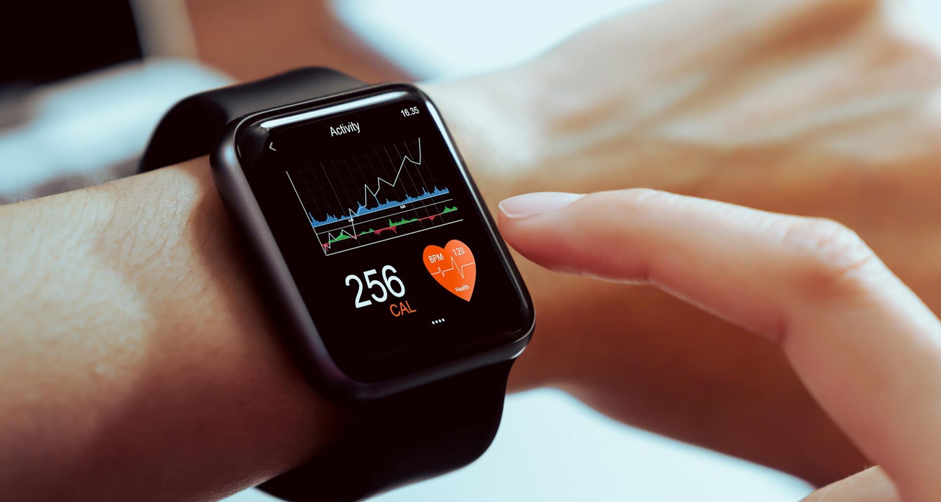 Checking Smartwatch Close Up