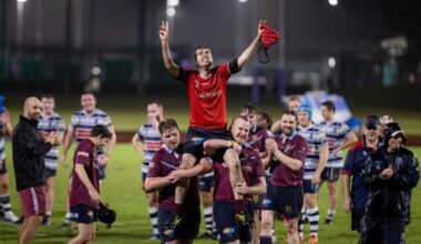 Rugby icons join local club in celebrating autistic player’s 100th game