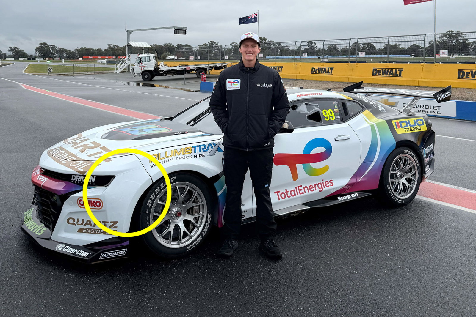 Erebus debuts Camaro parity upgrades at wet Winton