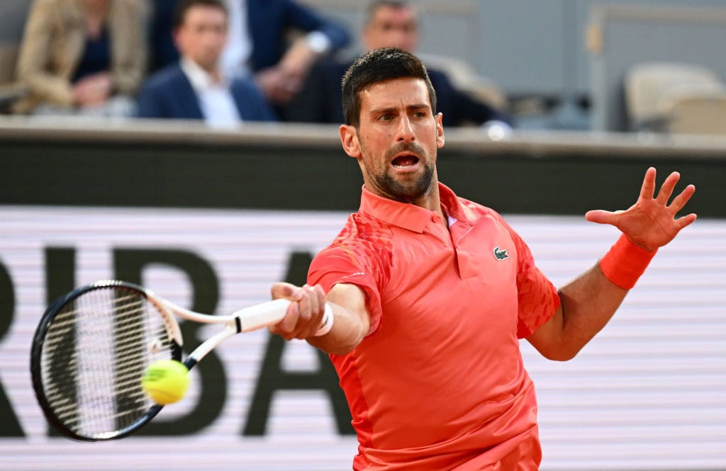 Novak Djokovic in the second round of Roland Garros 2023, Paris, France