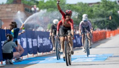 Unbound Gravel 200 women: Sofia Gomez Villafañe emerges from the mud to win gruelling 20th anniversary edition from five-way sprint