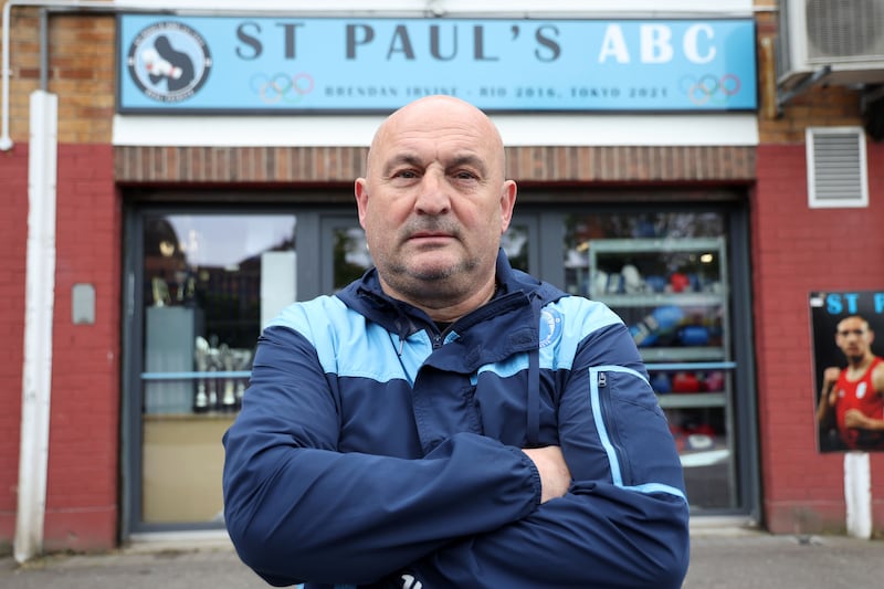 Training at St Pauls boxing gym in west Belfast. PICTURE: MAL MCCANN