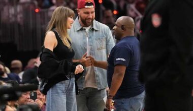 Life of A Basketball Fan: Taylor Swift attends Cavs-Knicks in Cleveland with fiance Travis Kelce