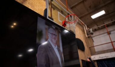 A gym dedication ceremony is held for late Mount Airy Dadball basketball player Greg Anderson on Saturday, May 2, 2026 in Philadelphia.