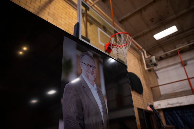 A gym dedication ceremony is held for late Mount Airy Dadball basketball player Greg Anderson on Saturday, May 2, 2026 in Philadelphia.