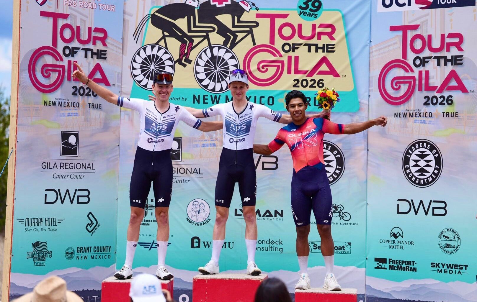 Adam Lewis (APC) won stage 3 while Carlos Garcia won the sprint for third behind the breakaway
