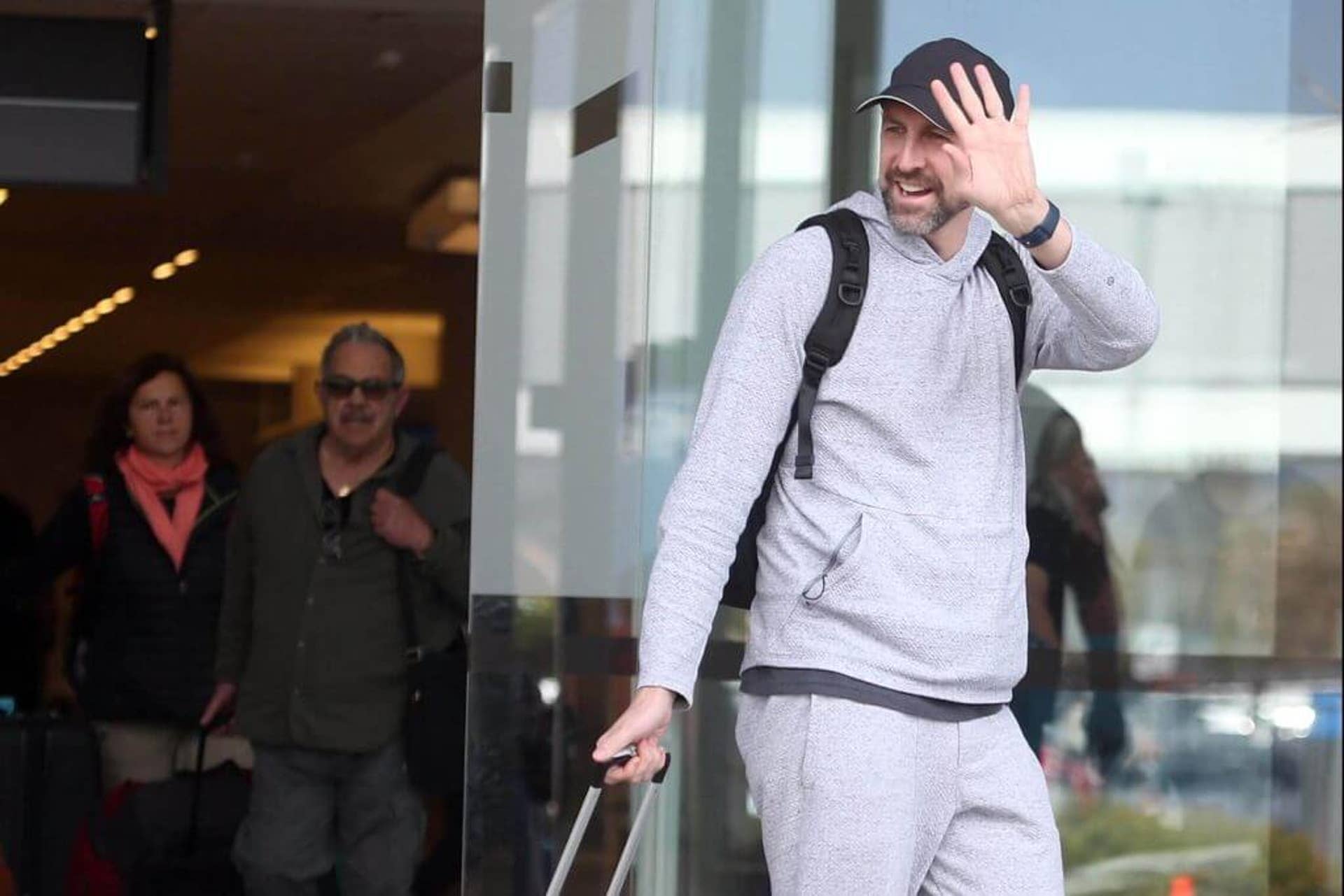 Mike Gansey, formerly of the Cavaliers, greets fans in Australia.