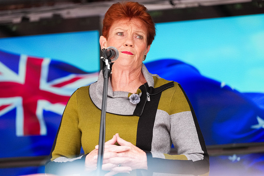 One Nation leader Pauline Hanson has capitalised on the decline of Australia’s centre-right. Credit: Getty