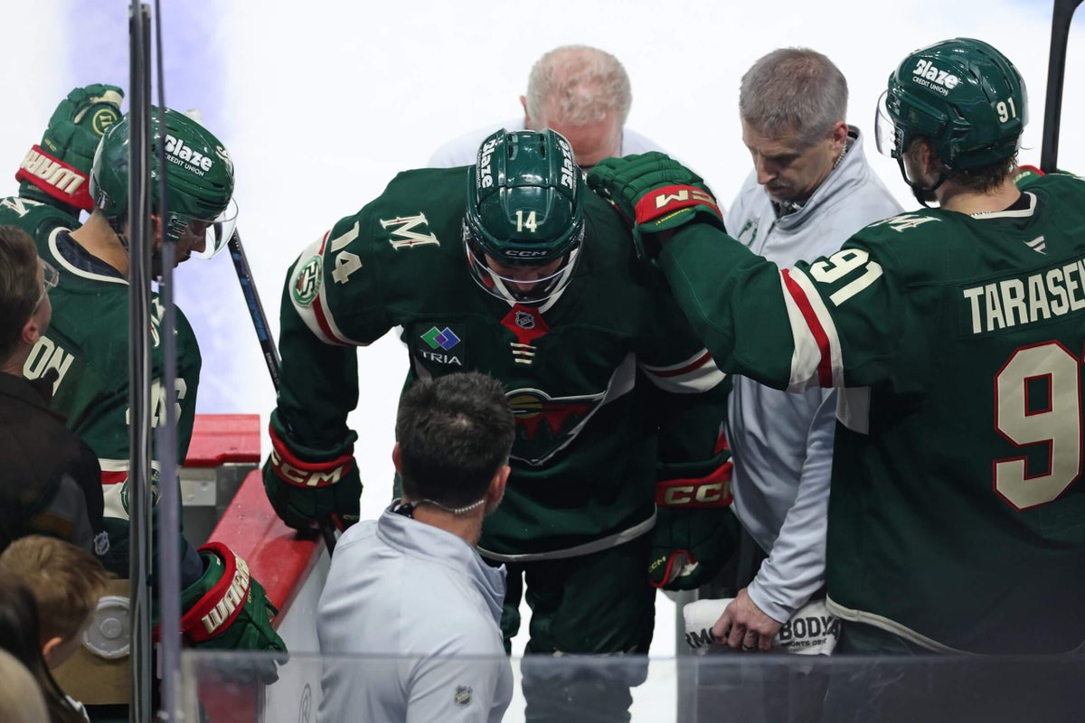 Wild center Joel Eriksson Ek out for Games 1 and 2 vs. Avalanche