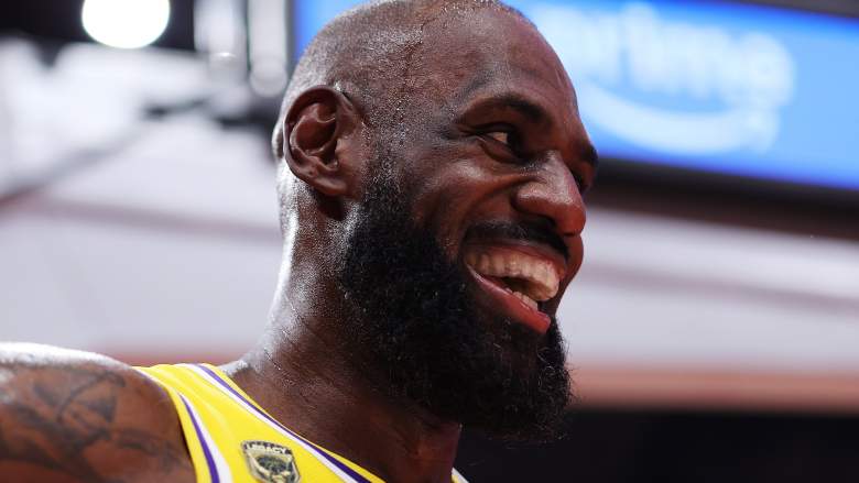 LeBron James #23 of the Los Angeles Lakers