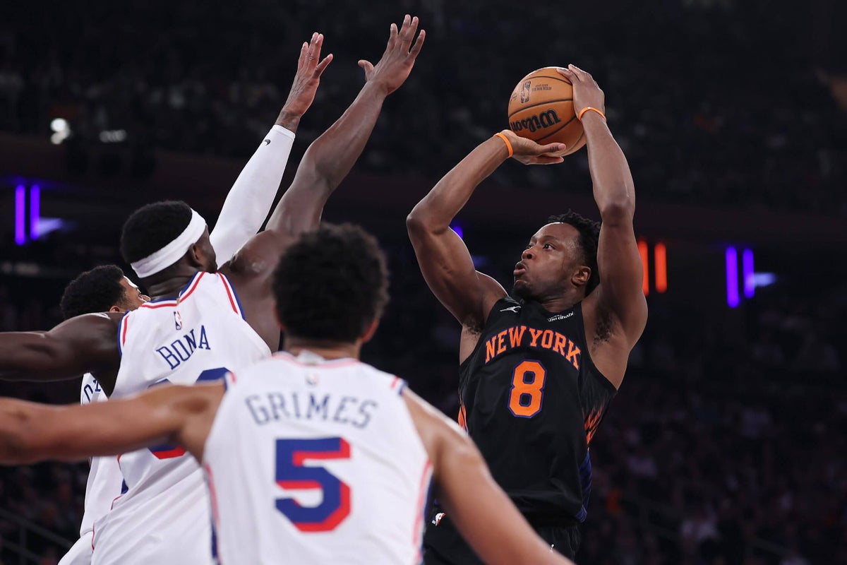 Knicks grind out win vs. 76ers, but OG Anunoby’s health is a question: Game 2 takeaways