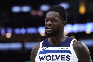 SAN ANTONIO, TEXAS - MAY 12: Julius Randle #30 of the Minnesota Timberwolves reacts during the second quarter against the San Antonio Spurs in Game Five of the Second Round of the NBA Western Conference Playoffs at Frost Bank Center on May 12, 2026 in San Antonio, Texas. NOTE TO USER: User expressly acknowledges and agrees that, by downloading and or using this photograph, User is consenting to the terms and conditions of the Getty Images License Agreement. (Photo by Alex Slitz/Getty Images)