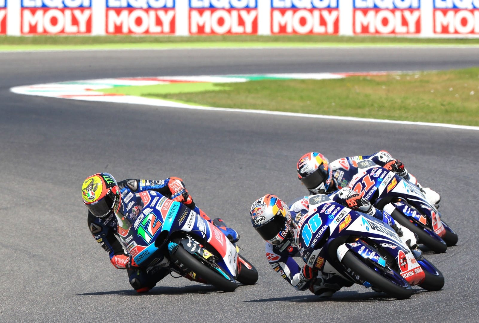 Marco Bezzecchi, Jorge Martin and Fabio Di Giannantonio, Moto3