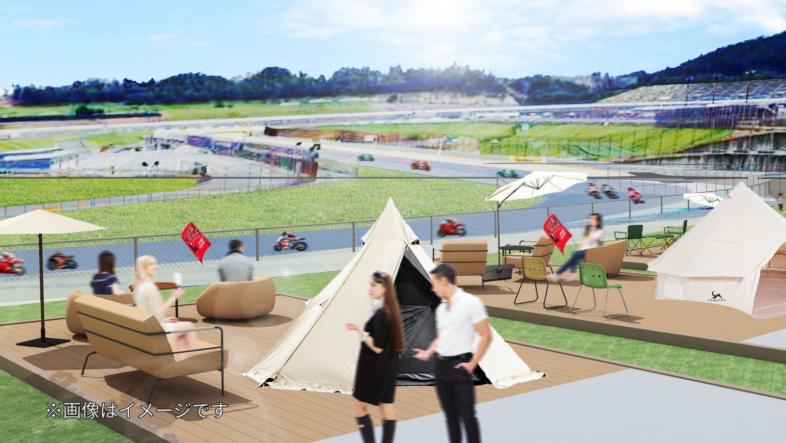 The view from the new Turn 5 site.
